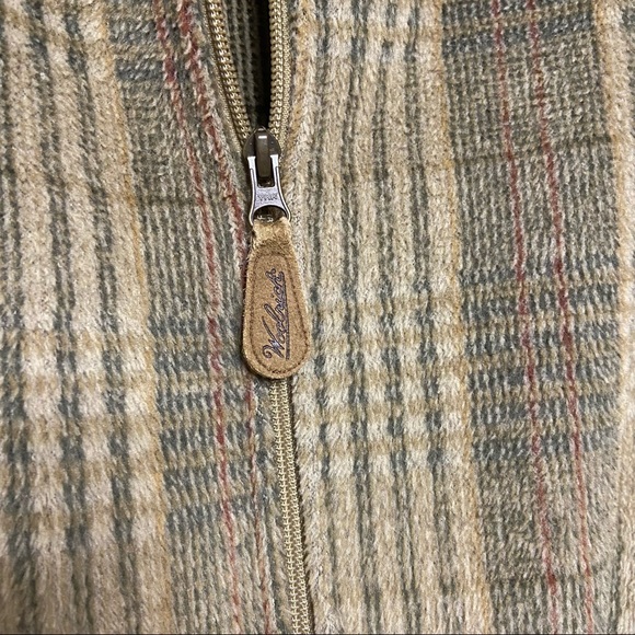 Woolrich Polartec Vintage Plaid Teddy Jacket Collared Full Zip Pockets Outdoor - Picture 3 of 9